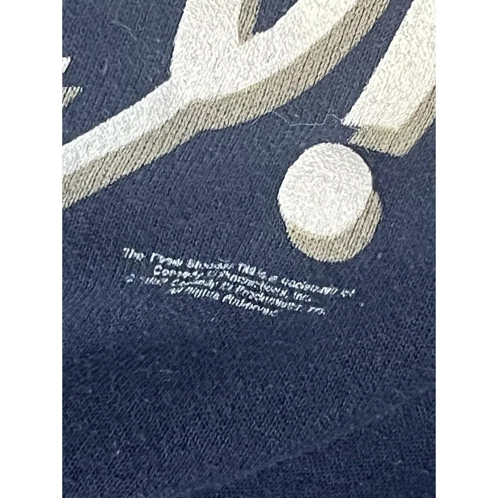Vintage 90s Three Stooges CURLY Crewneck Unisex Medium Blue Graphic Print Comedy - Picture 3 of 15